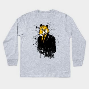 Suit Tiger Kids Long Sleeve T-Shirt